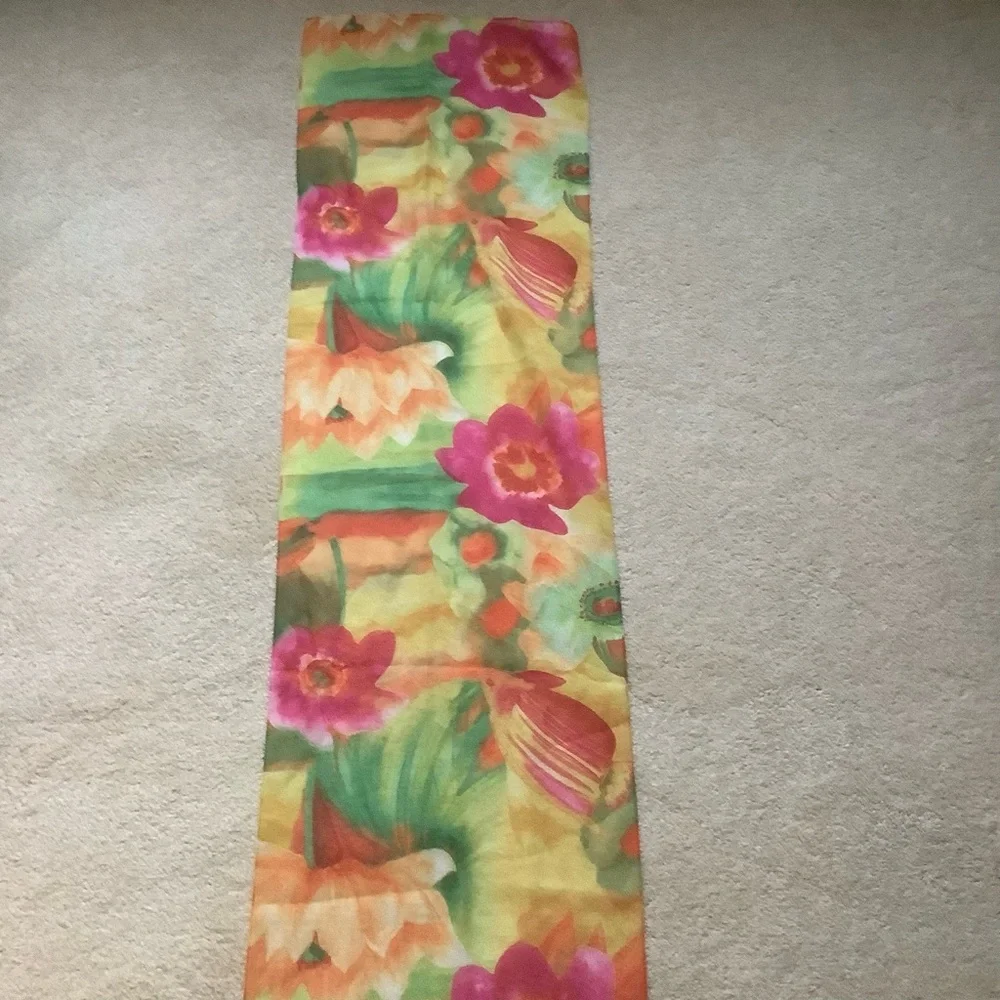 Two Vintage Floral Scarves